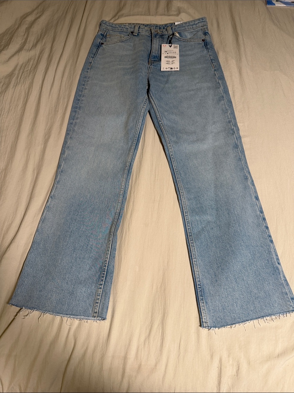 Women's Light Blue Straight-Leg Jeans